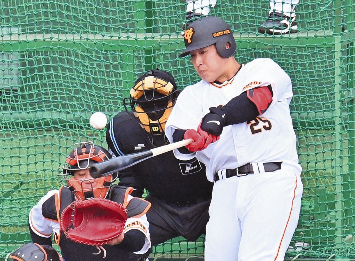 巨人】岡本和真 実戦準備 ”着々”「当たりを気にせず､タイミング意識