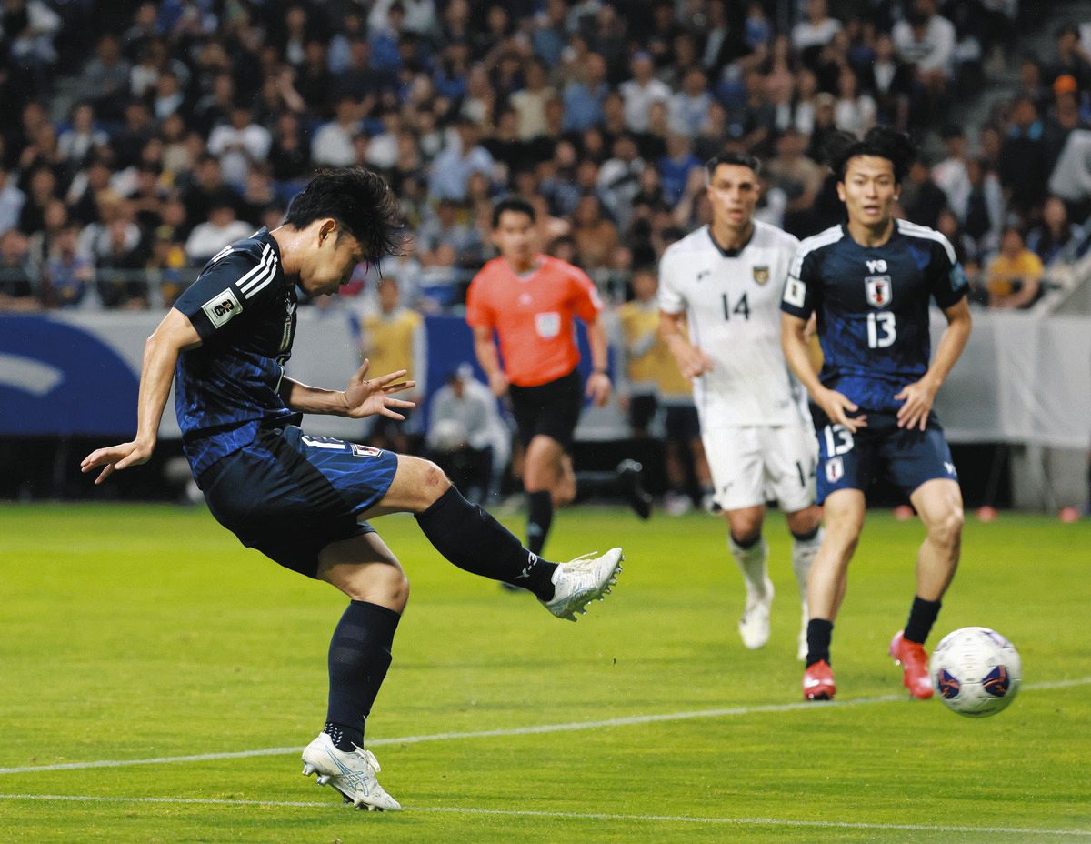 森下龍矢、豪快！代表初ゴール 「海外で研ぎ澄ませた」名古屋