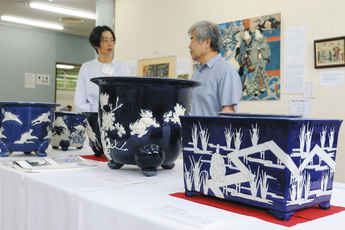 古九谷製赤絵窓武者図　大鉢(江戸後期～明治期)大武士 骨董 明治後期～大正銅判武者図9寸皿 山仁製 窯傷 | 吉祥寺PukuPuku