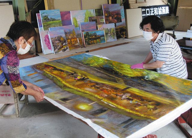 帰郷展へ作品磨き上げ 宇奈月出身・パリ在住画家 二口さん：北陸中日