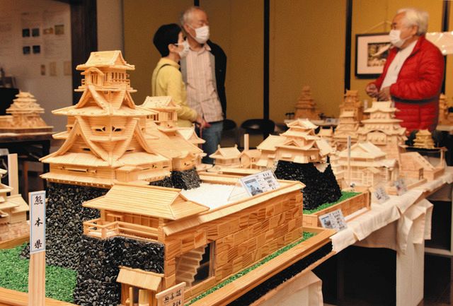 壮観、割り箸の名城 豊田の宮川さん展示：中日新聞Web