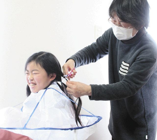 初めて切る髪 病気の子に 能美の小２ 立松さん ヘアドネーション 北陸中日新聞web