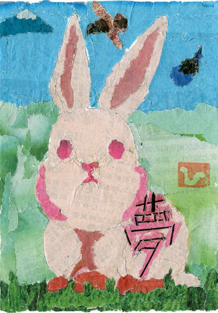 新聞ちぎり絵」始めませんか 応募作品・うさぎ編＜中＞：中日新聞