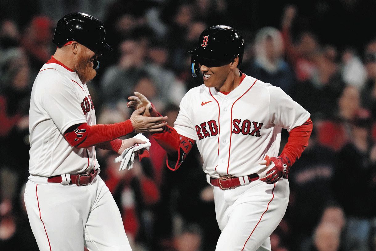 吉田正尚1号2ラン、マッチョマンの名にたがわぬ一発 「レッドソックス