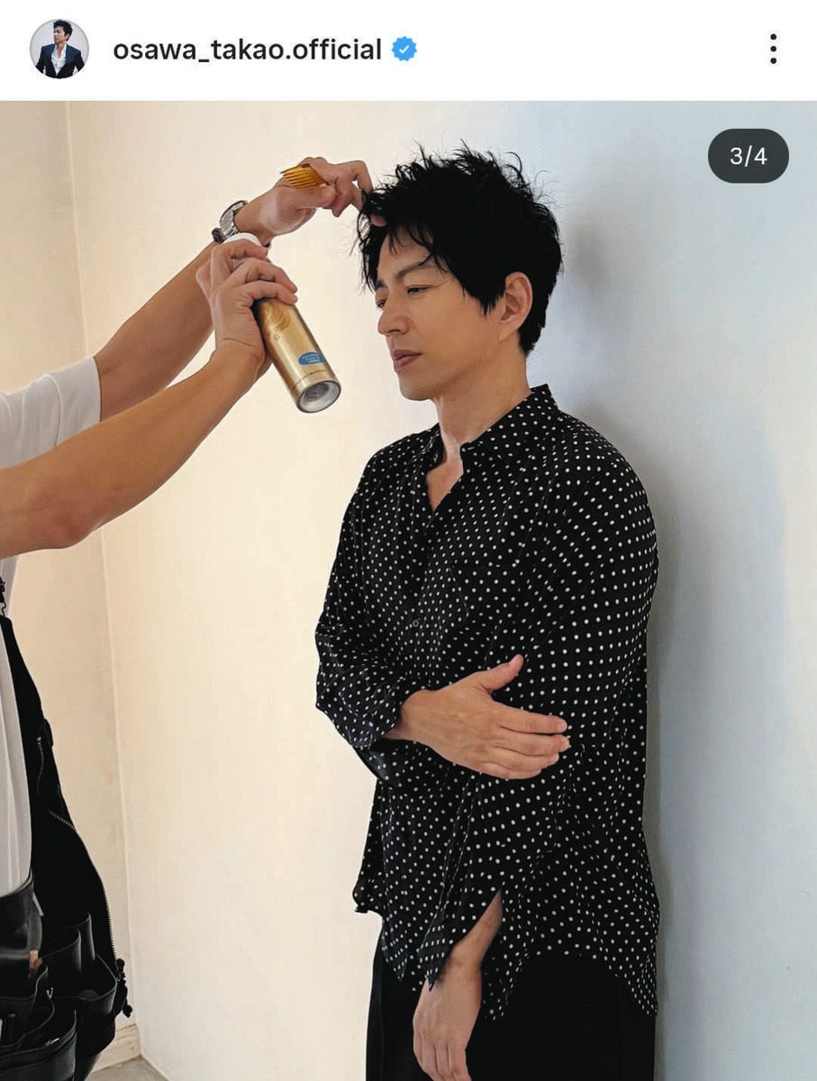 ◇大沢たかおの”若返り”ヘアセット【写真】：中日スポーツ・東京中日
