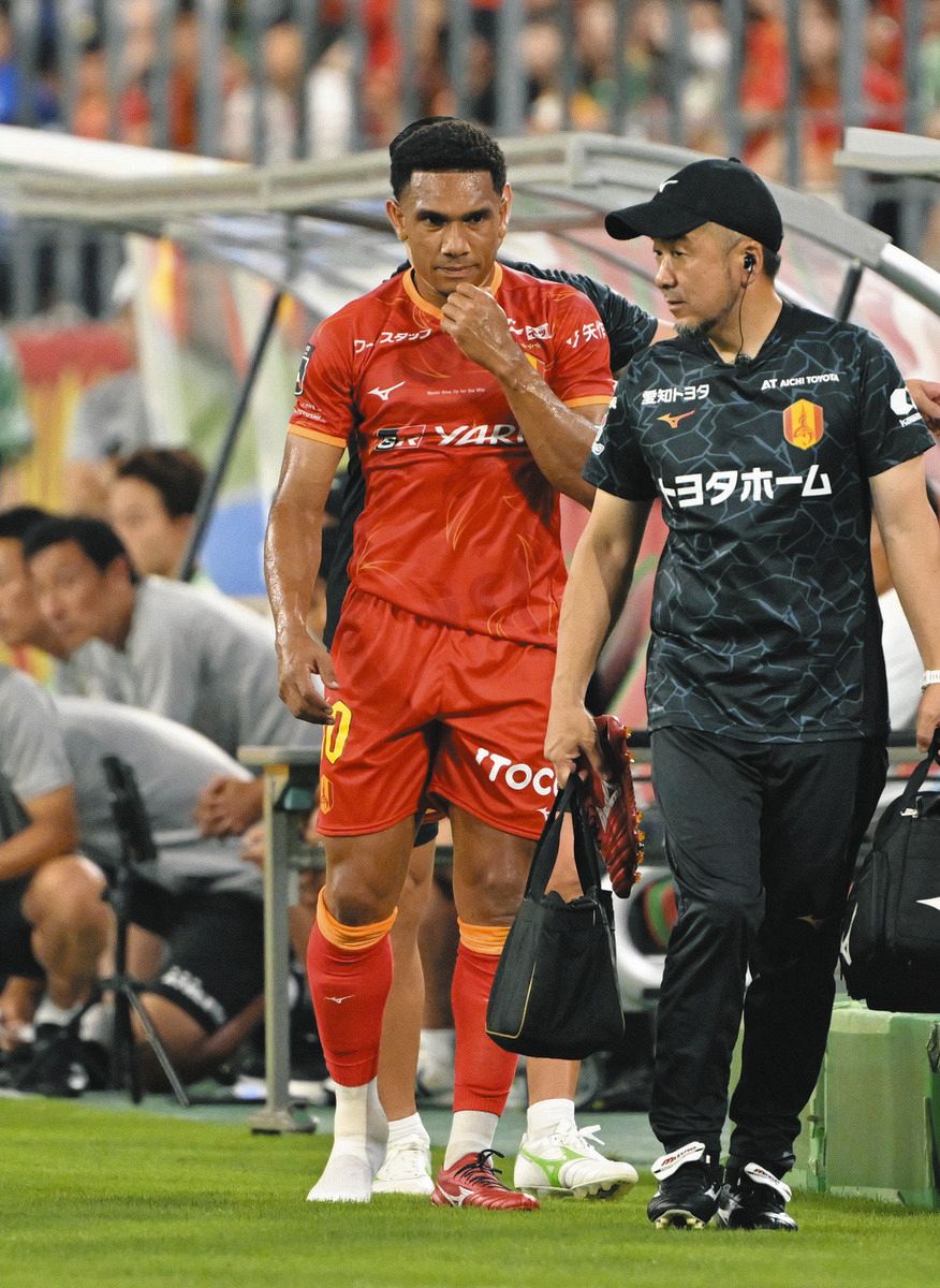 名古屋グランパス、東京V戦で負傷交代のFWマテウスは練習に姿なし FW