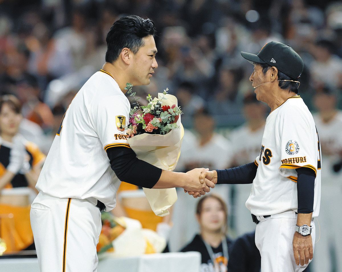 巨人・田中将大、200勝セレモニーに明石家さんまがサプライズ登場 長嶋