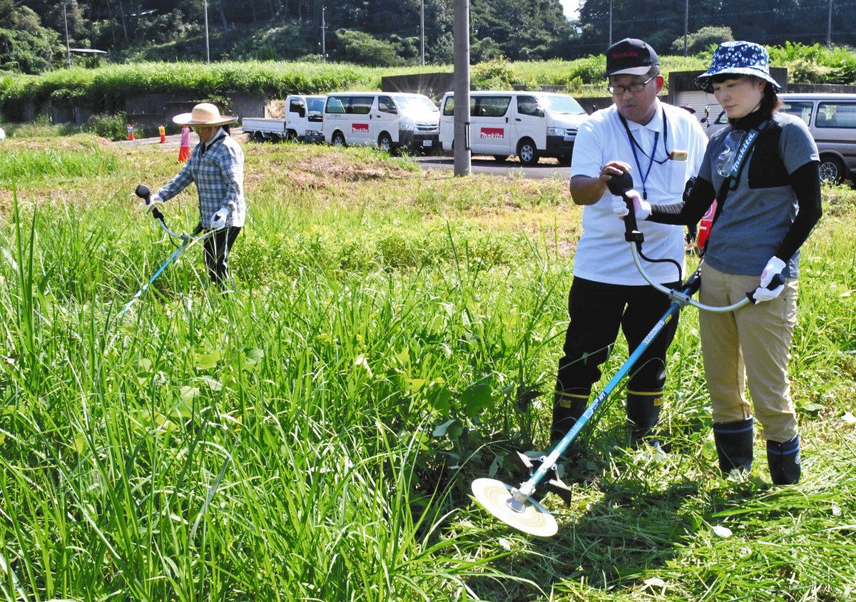 女性に期待、草刈り機の講習 瑞浪・土岐地区、地域奉仕活動の人材確保へ：中日新聞Web