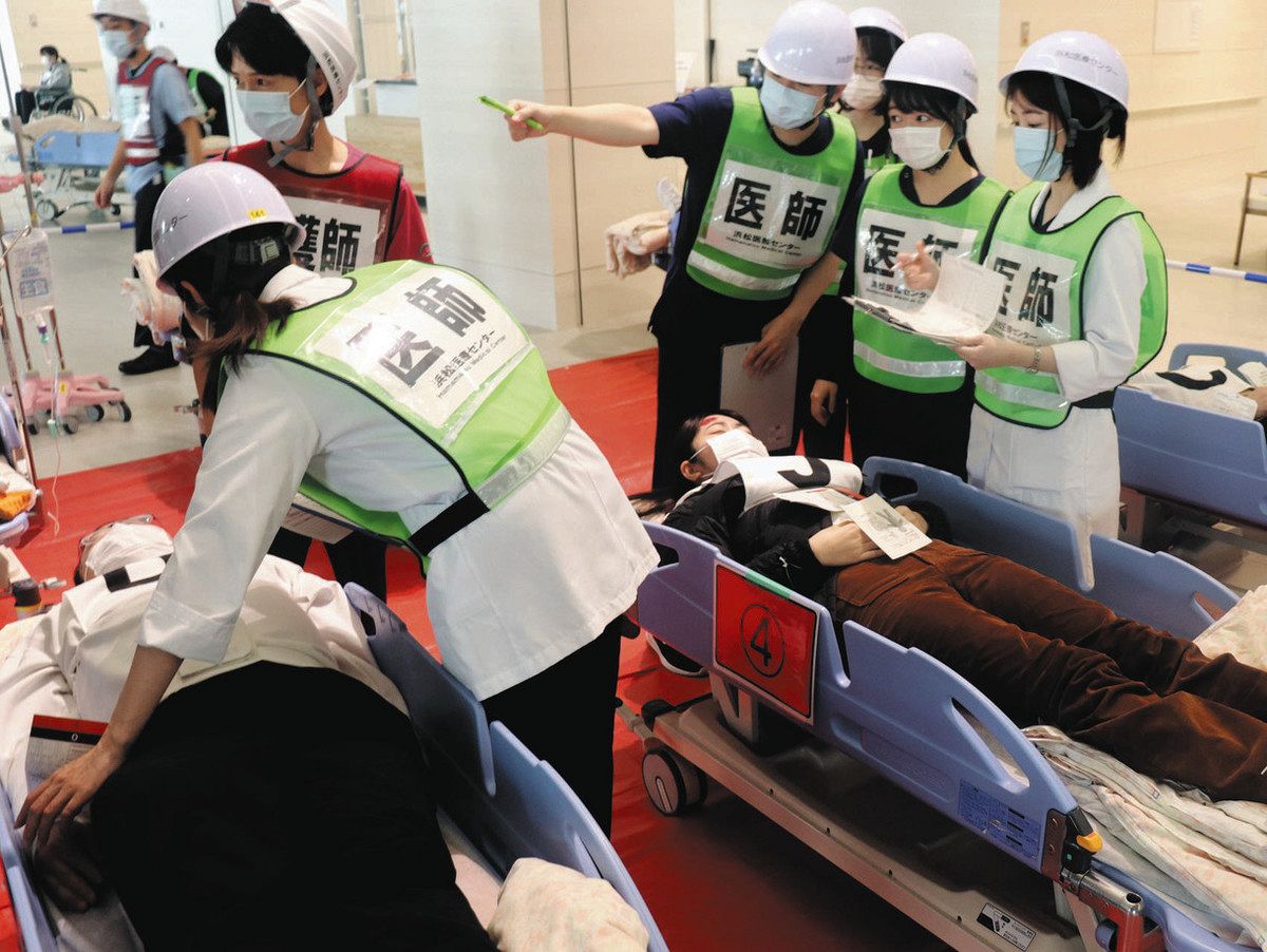 震度7けが人集中を想定 浜松でトリアージ訓練：中日新聞しずおかWeb