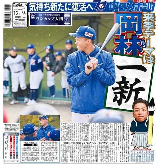 きょうの紙面：中日スポーツ・東京中日スポーツ