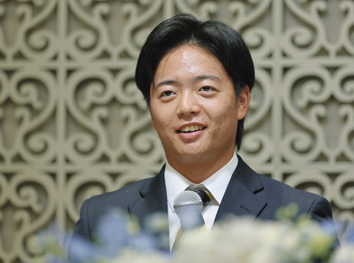 中日ドラ2・桜井頼之介が仮契約 プロでの目標は『最多勝＆沢村賞』最
