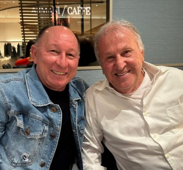 ◇ジーコさん、アルシンドさんツーショット、鹿島アントラーズ、初優勝