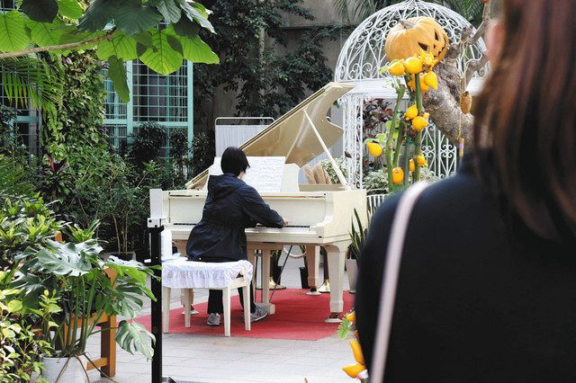 ハロウィーンの街に思い思いの音色 名古屋でストリートピアノ催し：中日新聞Web