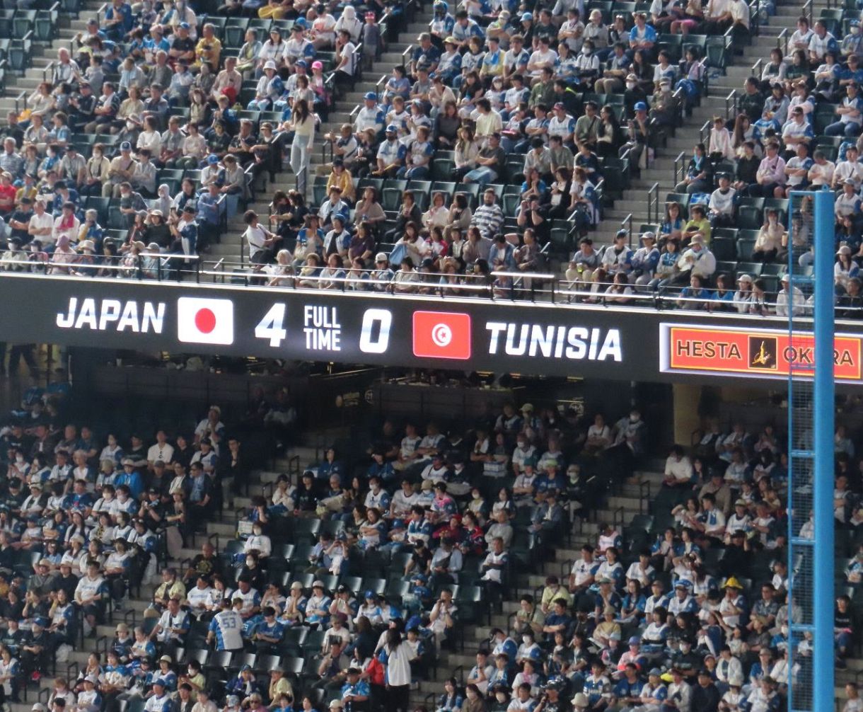 日本ハム、ソフトバンク戦の試合中にサッカーW杯・日本－チュニジア戦 