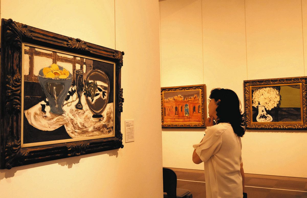 三岸節子、【グアディスにて】、希少な大判額装用画集より、美品、新品額装付 さいたさいたさくらがさいた」も展示 出身地・一宮市で三岸節子特別展