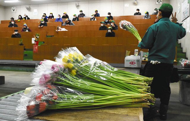 初競り華やか６万本 公設花き市場 県内外から入荷 北陸中日新聞web