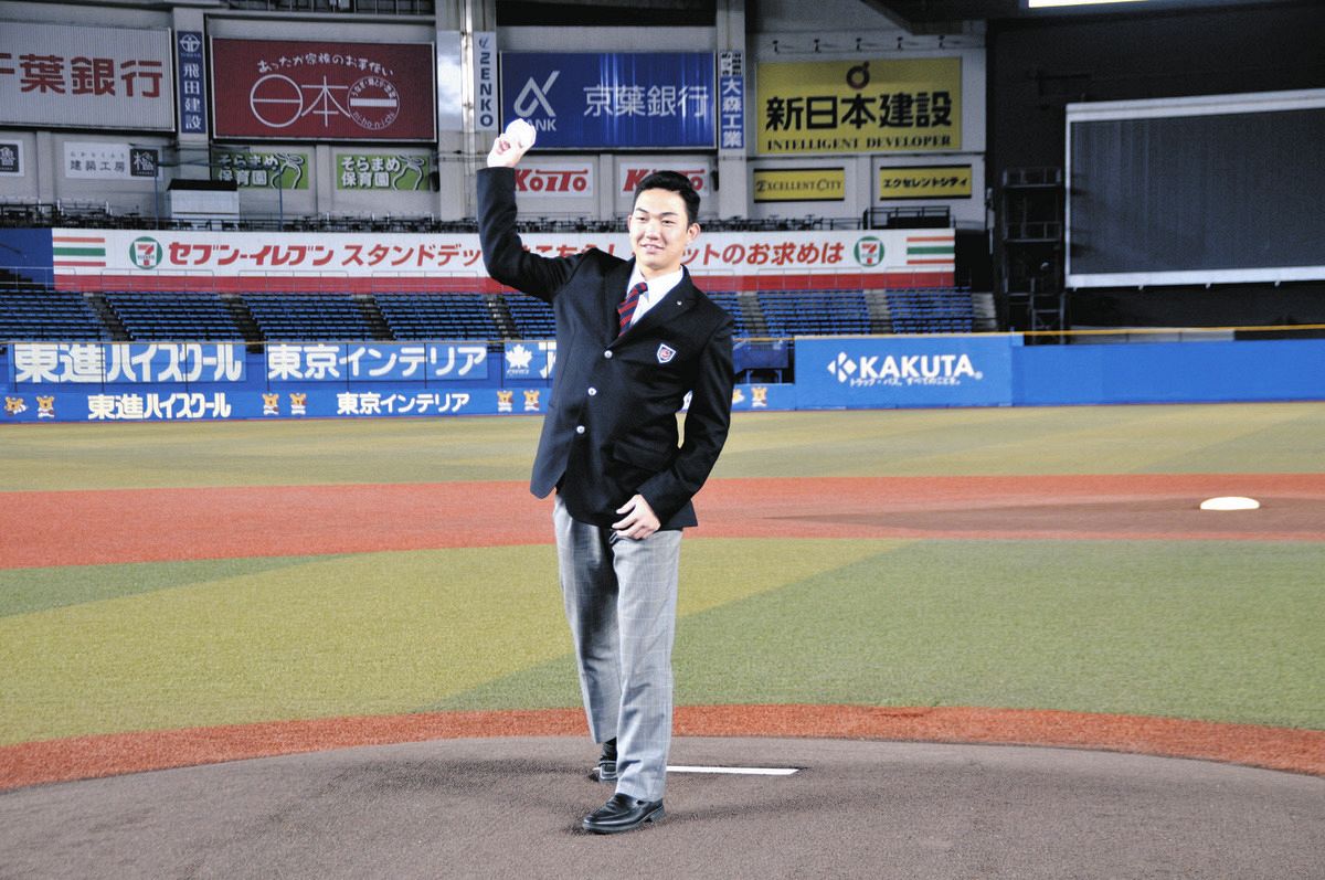ロッテ】背番号『18』継承のドラ1・石垣元気、「早くこの球場で投げ