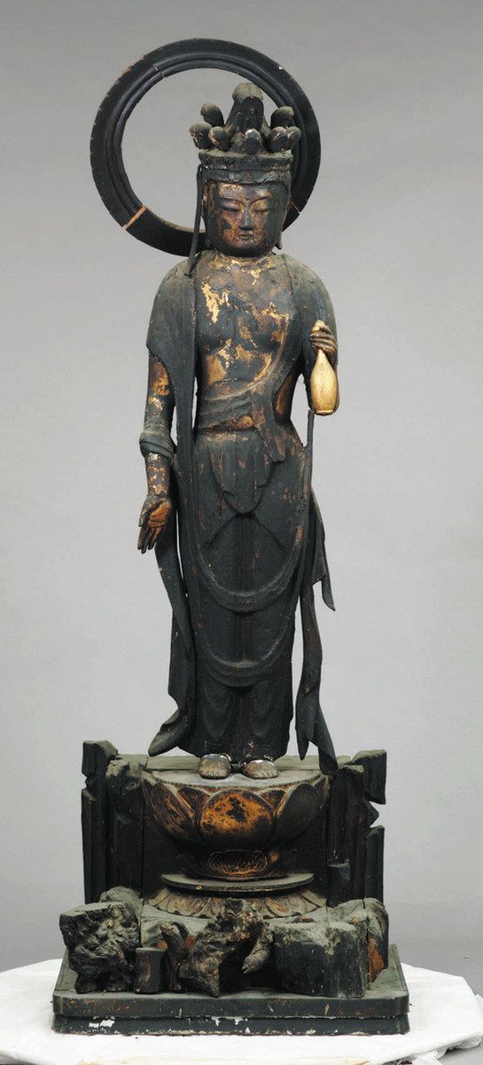 修復した観世音菩薩像、実は平安後期作 各務原・川崎山薬師寺が文化財
