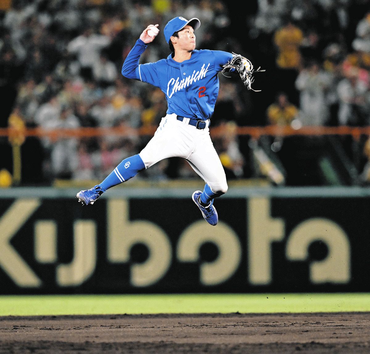 中日・田中幹也、1カ月ぶりのマルチ安打 対戦成績5割の阪神・大竹に