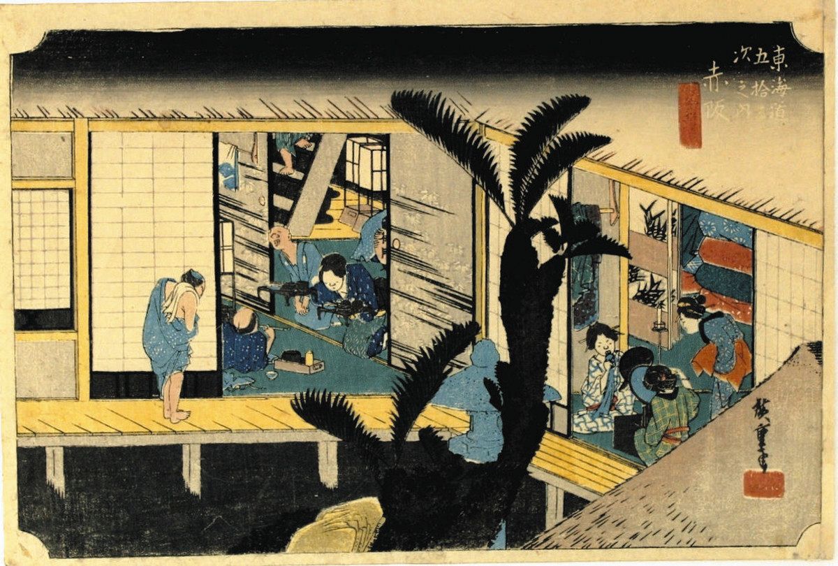 経典 歌川広重 浮世絵 むさ 江戸期(推定) 絵画