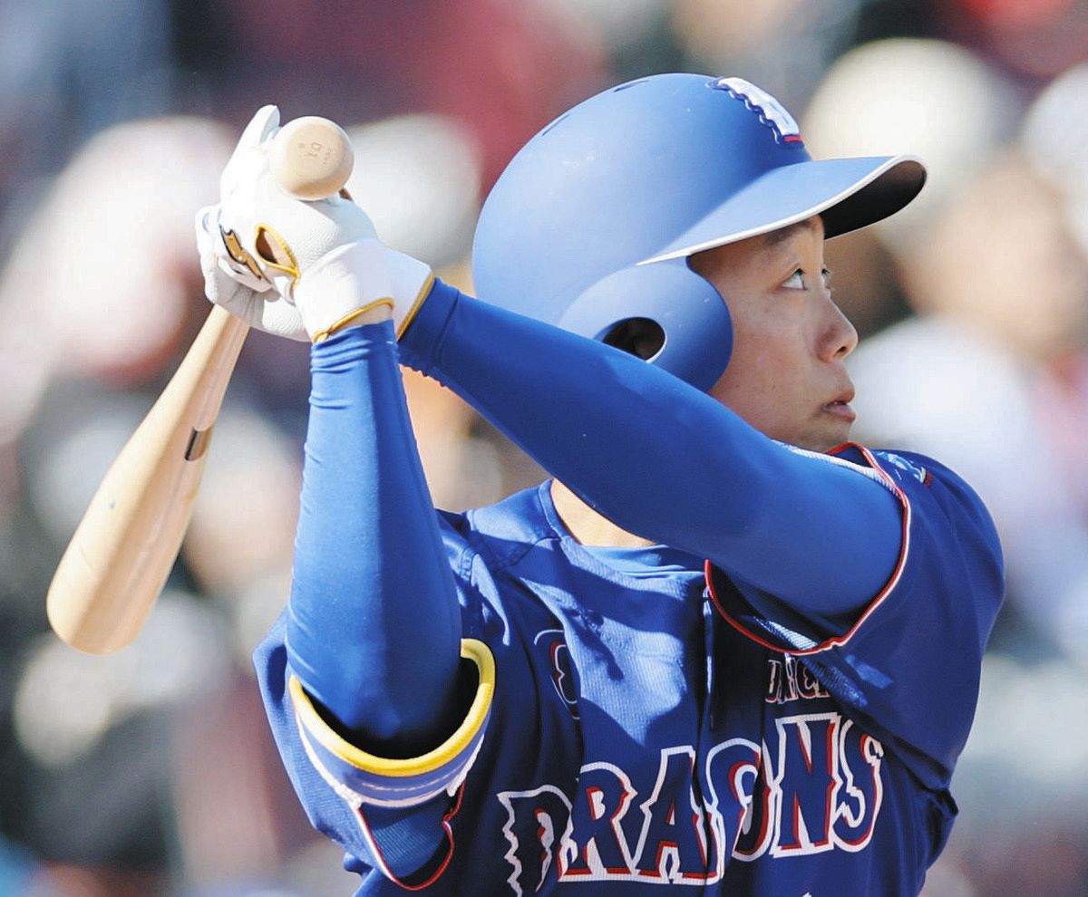 中日・岡林勇希、2月28日侍ジャパン壮行試合以来、17打席ぶりの安打
