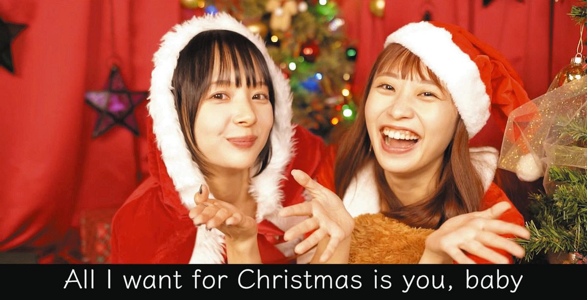 ◇「役満ボディー」岡田紗佳 同業女子とXマスソング熱唱「2人とも歌