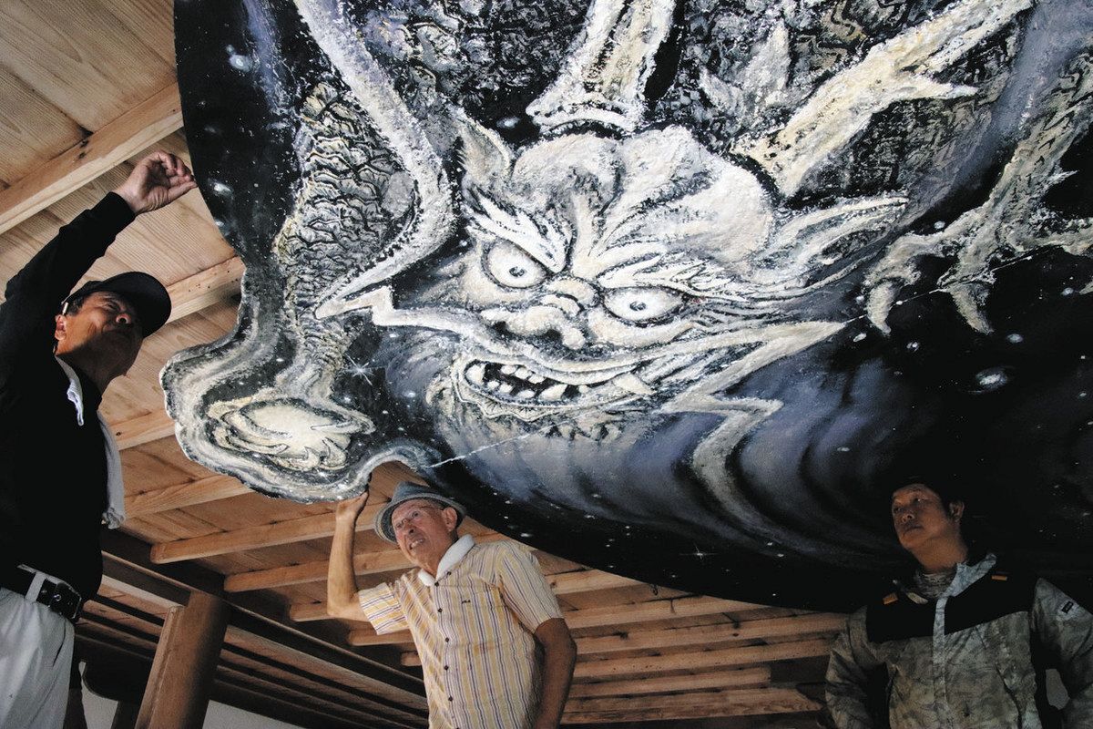 竜の天井画「虚空奏龍」ウィリアムズさんが奉納 東近江の永源寺、11月