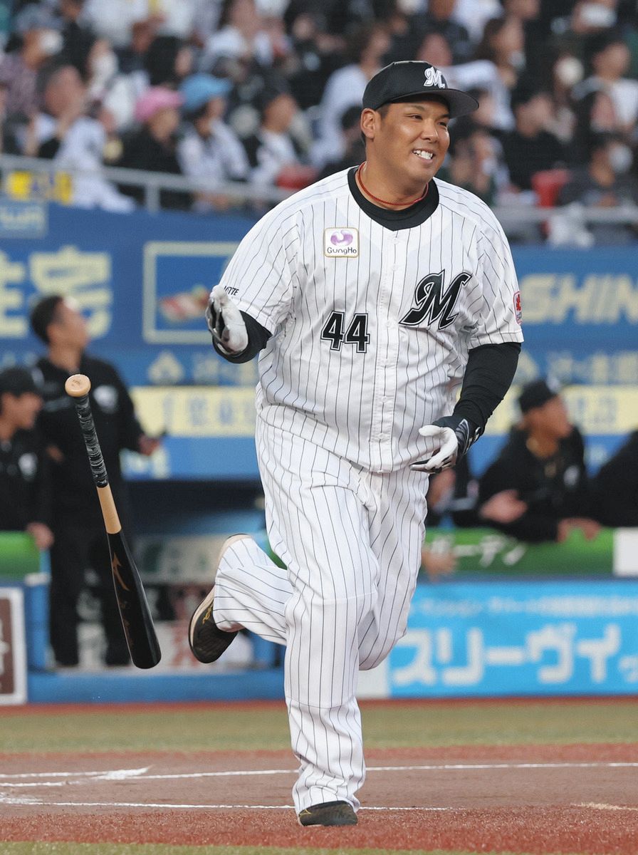 ロッテ・井上晴哉、レフトへの安打に涙「思い出のつまった最高の