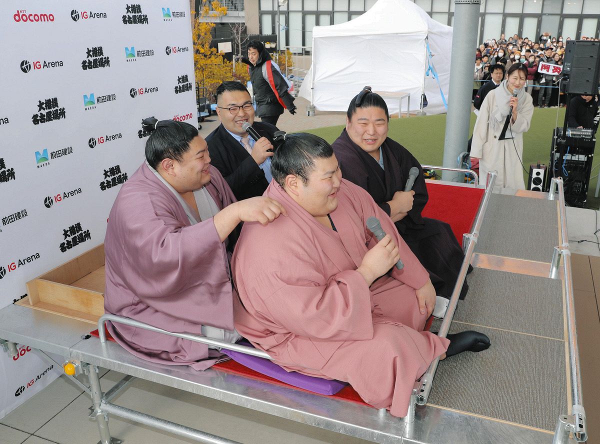 お相撲さん4人でも広々？ 名古屋場所の升席お披露目、面積は1．3