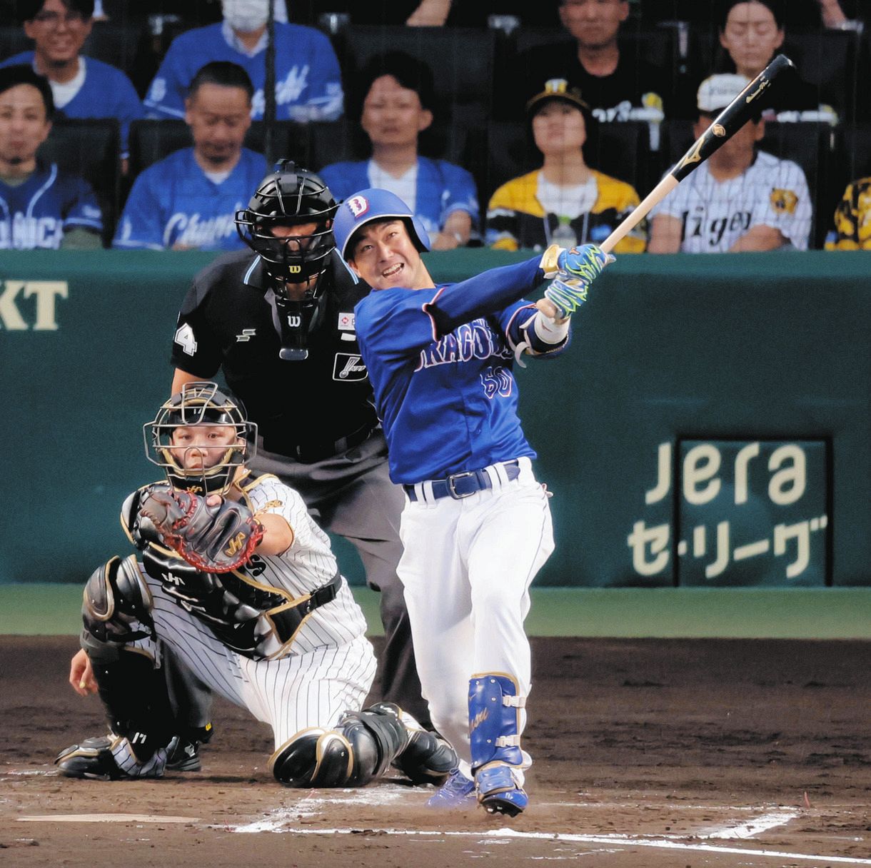 実際の映像】中日・山本泰寛、1号3ラン！古巣・阪神相手に今季も大暴れ