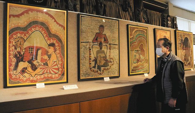 アフリカ・マコンデ族のろうけつ染め 伊勢の美術館で作品展示：中日新聞Web