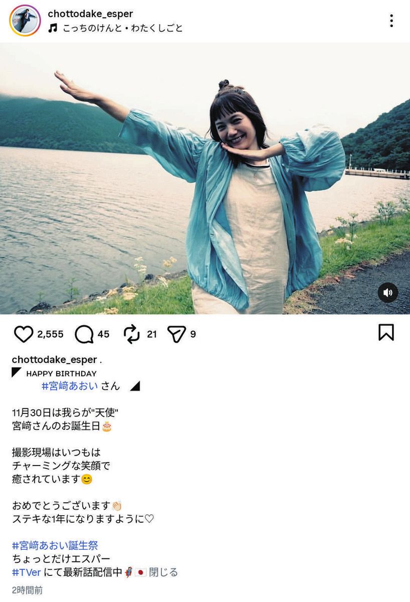 ★宮﨑あおい 伊右衛門 特大バナー タペストリー ポスター★ ◇『ちょっとだけエスパー』宮崎あおい、驚きの40歳ショット【写真