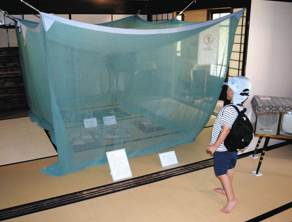 古民家に「蚊帳」、懐かしい夏の風景 美濃加茂のミュージアムに