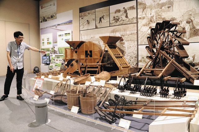多角的にコメを学ぶ 草津で農機具や生物模型展示：中日新聞Web