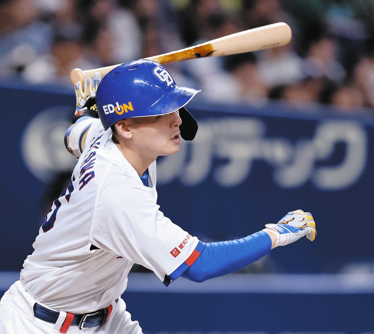 中日・石川昂弥、右中間ウイングへ7号ソロ！ 阪神・津田の直球を豪快