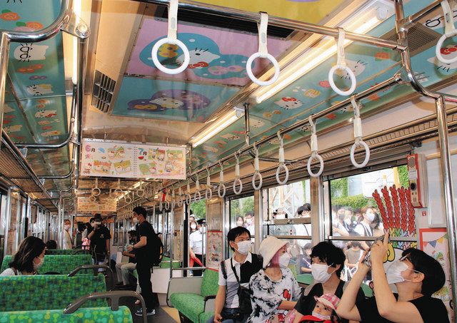 キティ」列車で沿線盛り上げ 養老鉄道車体に名所とあしらう：中日新聞Web