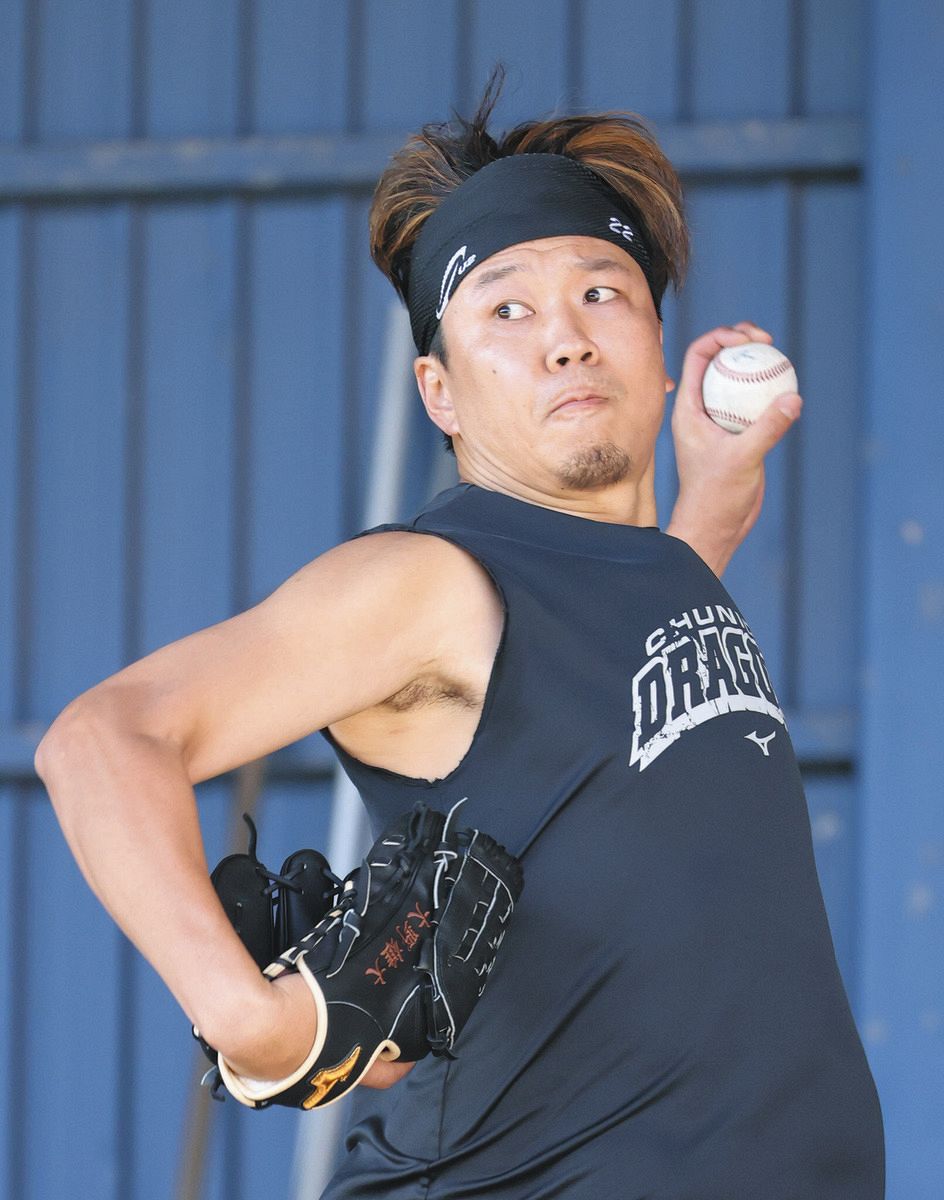 中日・大野雄大、初ブルペンで35球 早めの始動「順調に仕上がっている