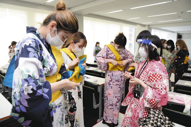 浴衣 自分で着られた 金沢美専生徒 授業で学ぶ 北陸中日新聞web