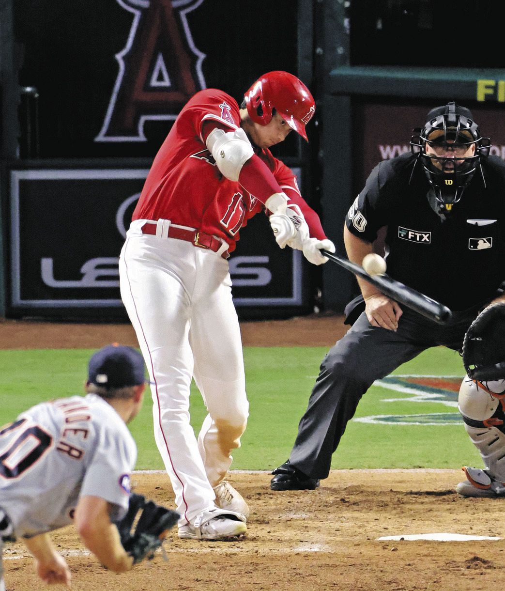 写真】31号2ラン…大谷翔平の豪快スイング：中日スポーツ・東京中日スポーツ