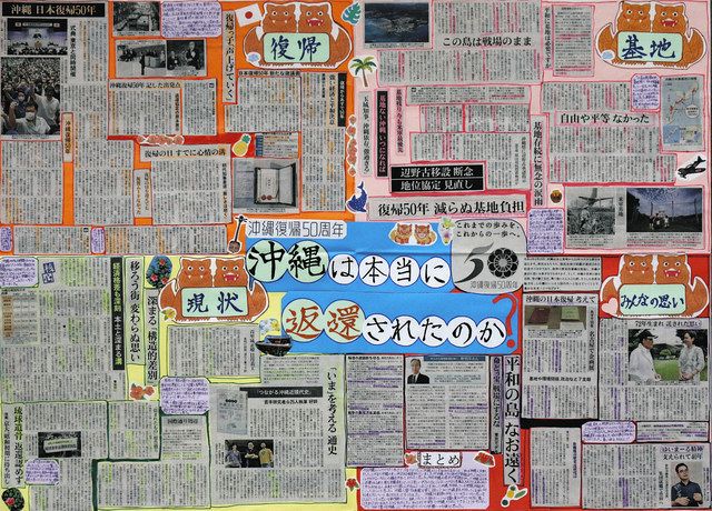 2022年度「新聞切り抜き作品」「子どもと先生の新聞