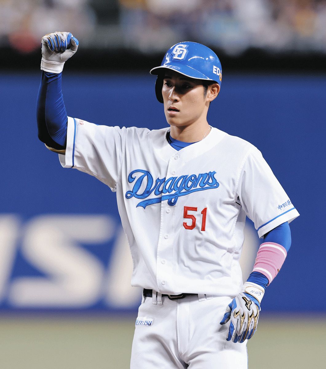 中日・上林誠知、初回すぐさま同点打 「1日1本は打ちたいと思っている