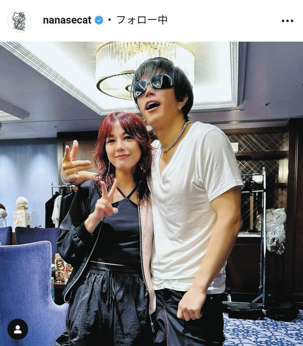 ◇相川七瀬＆GACKT、ツーショットが「完全に年齢不詳」【写真】：中日