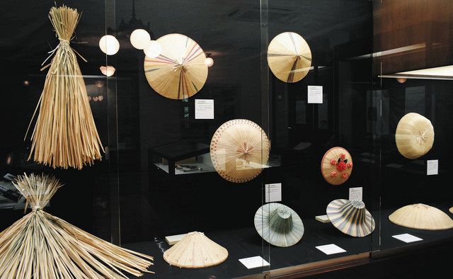 菅笠文化 未来へつなげ 福岡の資料館 世界最大展示や富大生作品投影:北陸中日新聞Web