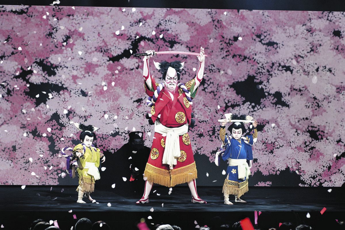 中村獅童の次男・夏幹くん初お目見え、兄とともに花道登場し「我は夏櫻