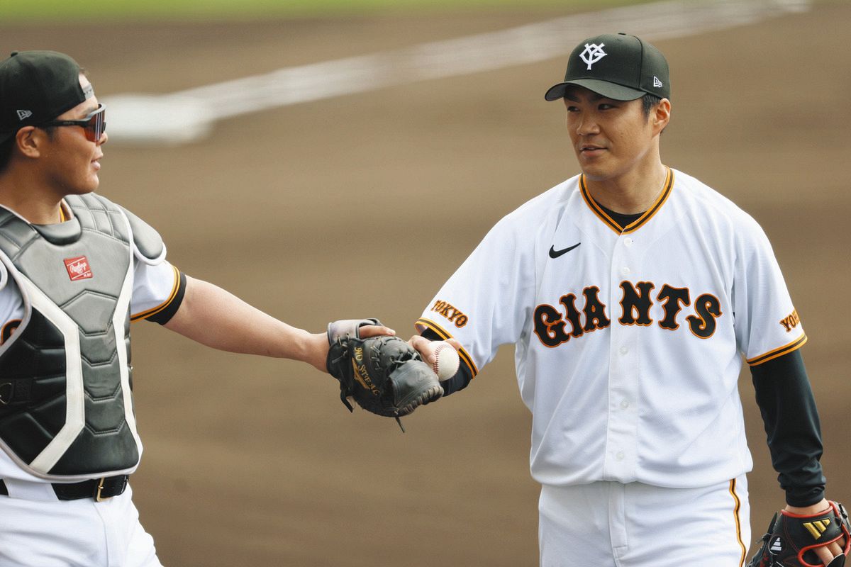巨人・則本昂大、ライブBP初登板は9人に2安打4四球「けがなく終わっ