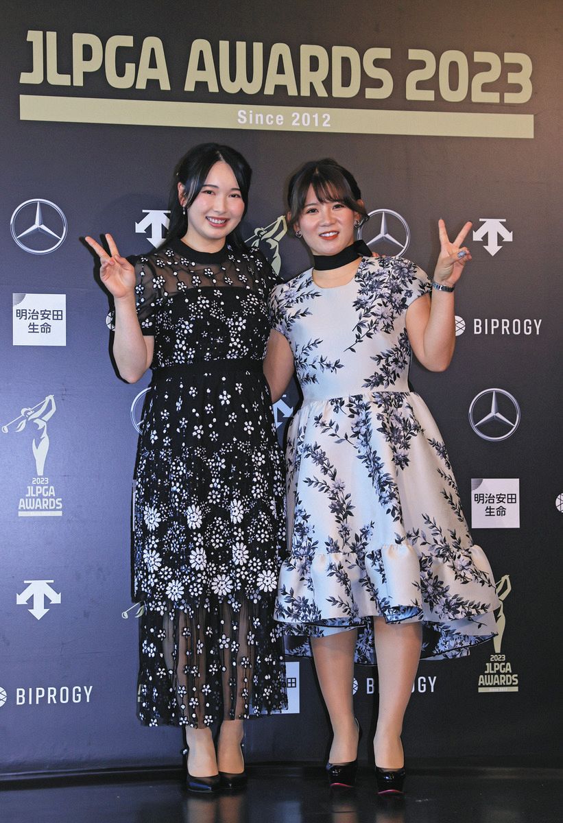 ◇女子ゴルフ 桜井心那、小祝さくら、吉田優利ら年間表彰式【写真