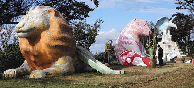 三獣士」来月に撤去 獅子吼高原の遊具、「劣化激しく」 ：北陸中日新聞Web