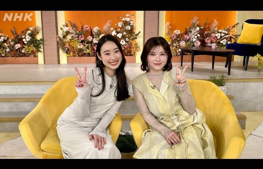 「土スタ」に出演した倉沢杏菜（左）と宮澤エマ＝「土スタ」の公式Ｘより