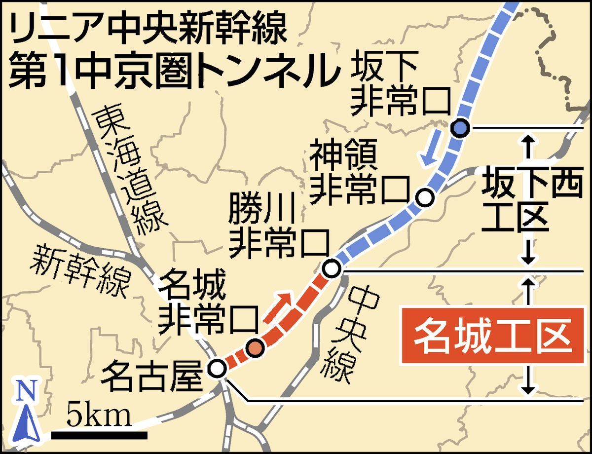 リニア「名城工区」2026年1月から本格掘進 JR東海、中京圏で2例目：中