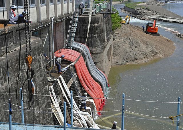 明治用水で工業用水確保の見通し ポンプ42台に増設、農業用めど立た